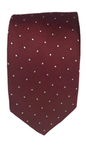 Classic Maroon Polka Dot Necktie