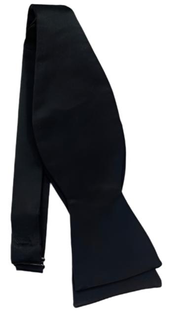 Classic Black Italian Silk Bow Tie