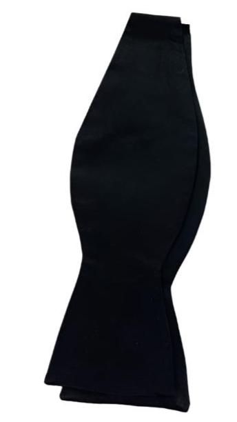 Classic Black Italian Silk Bow Tie