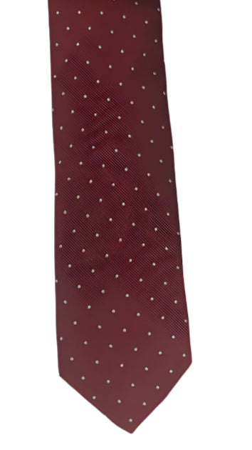 Classic Maroon Polka Dot Necktie