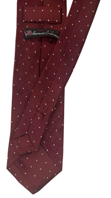 Classic Maroon Polka Dot Necktie