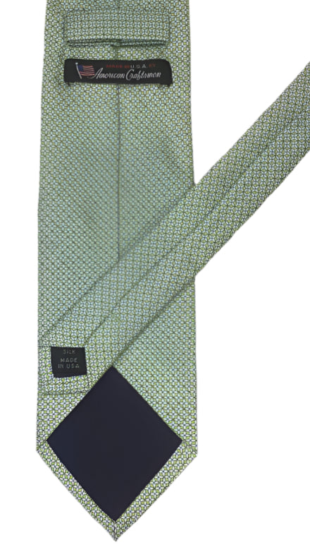Geometric Green Necktie