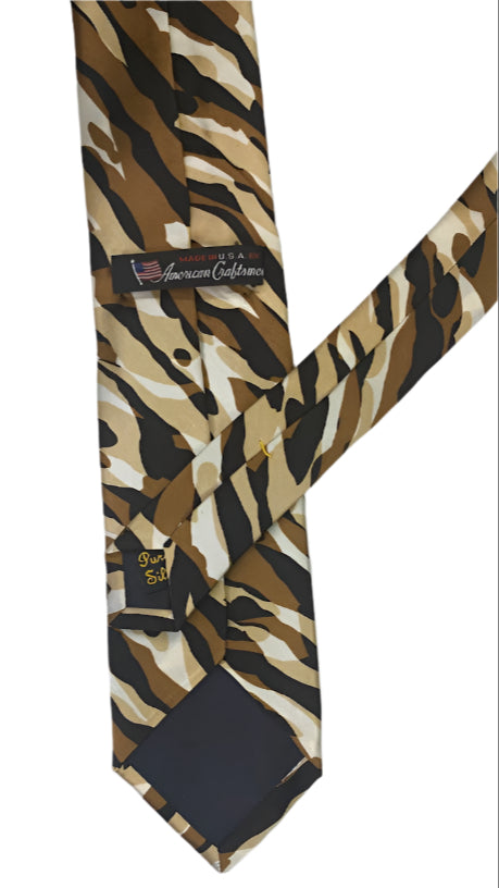 Camouflage Printed Silk Necktie
