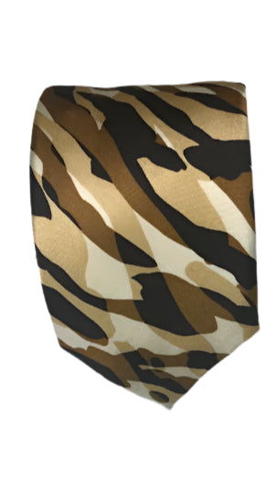 Camouflage Printed Silk Necktie