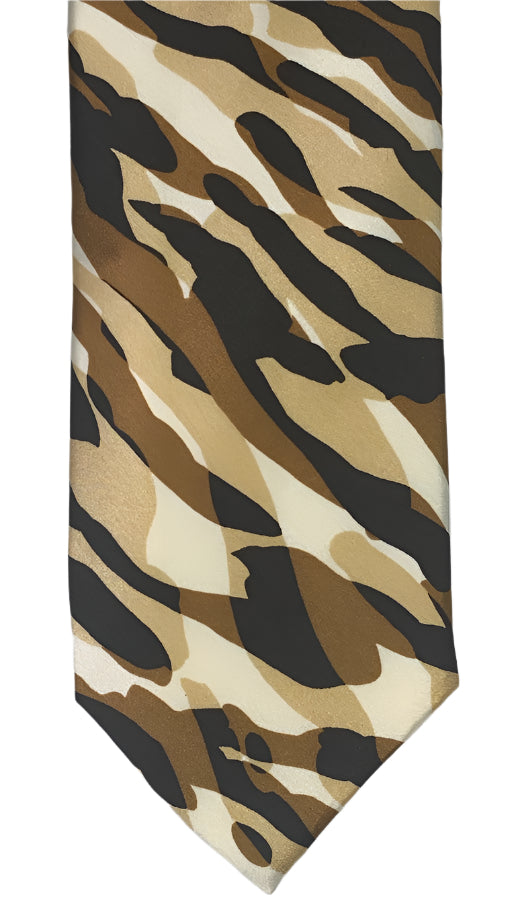 Camouflage Printed Silk Necktie