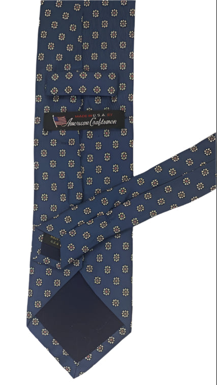 Blue Floral Silk Tie