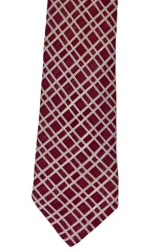Red and White Plaid Cotton Tie
