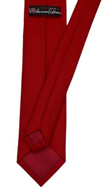 Solid Red Wool Tie