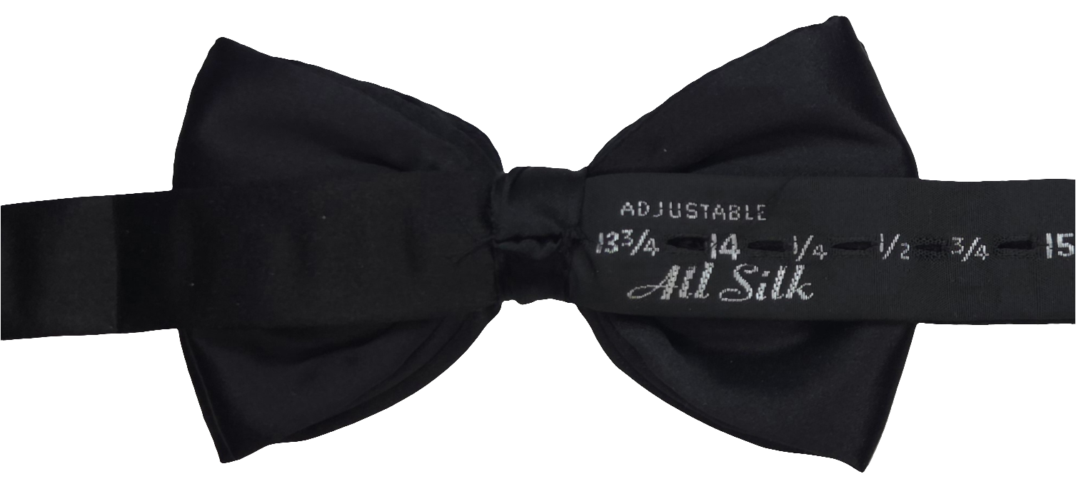 Black Pre-tied Bowtie
